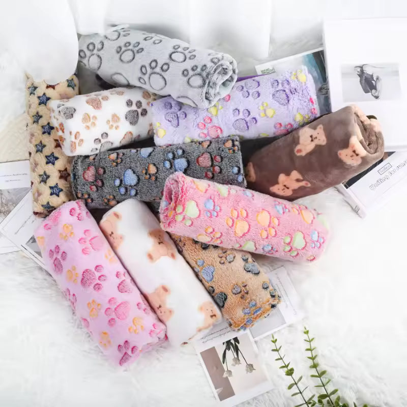 BarkBlock Soft Comfort Paw Blanket